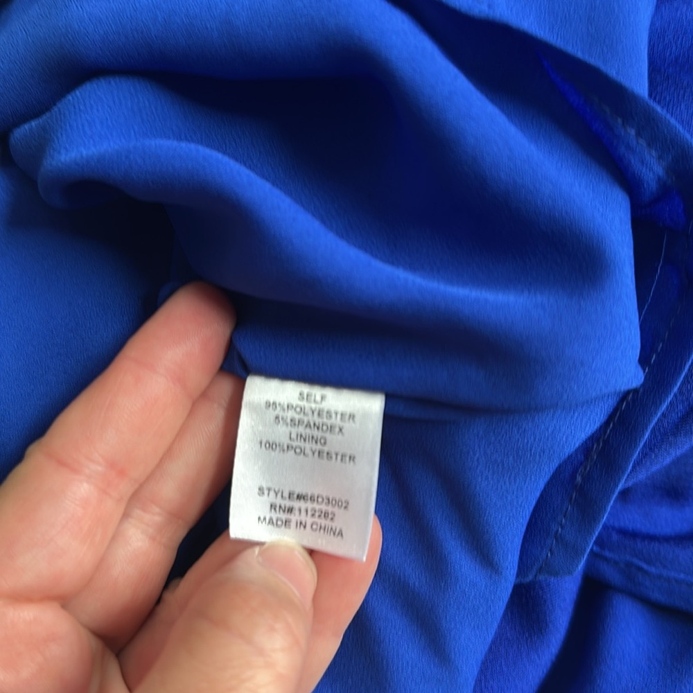 Anthropologie Greylin Brand Cobalt Blue Sleeveless flutter Dress - Picture 16 of 16